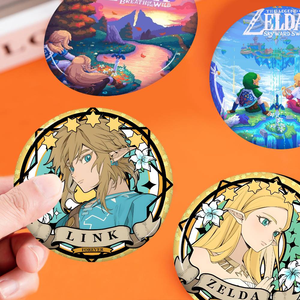 Gaming Console Zelda - Épingles à Boutons Personnalisables 32/44/58MM sur