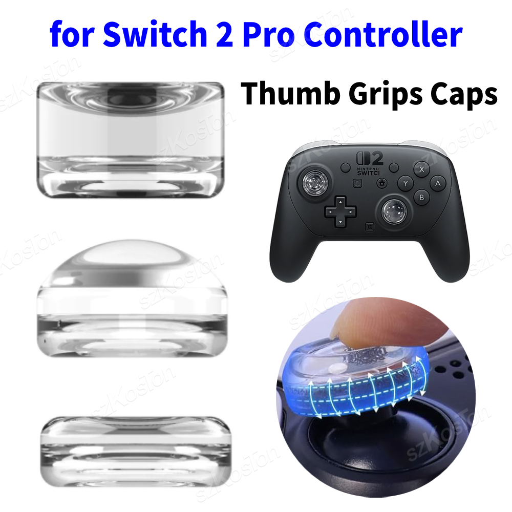 Nintendo Console Switch 2 - Capuchons de poignées de pouce transparents